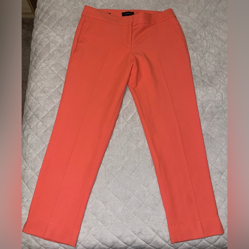 Talbots Bright Coral Dress Pants
